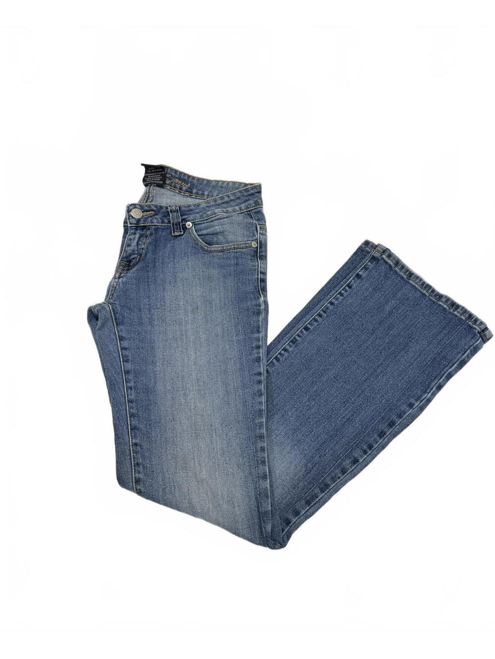 {SOLD} Vintage Wet Seal Y2K Low Rise Flared Bootcut Jeans Size 7 Medium Denim - Picture 2 of 9